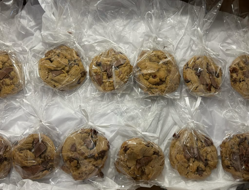 Individually bagged chocolate chip cookies